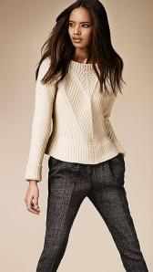 Merino Wool Peplum Sweater - Burberry